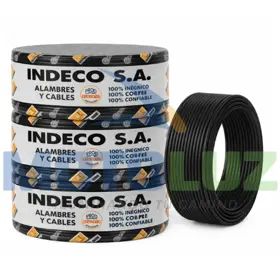 CABLE INDECO #18 COLOR -NEG - Repuesto de moto marca MOTOLUZ en Moto Luz Perú