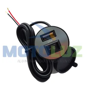 CARGADOR USB PARA MOTO 12V - Repuesto de moto marca MOTOLUZ en Moto Luz Perú