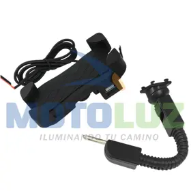 PORTA CELULAR CON USB CON BASE PARA ESPEJO - Repuesto de moto marca MOTOLUZ en Moto Luz Perú