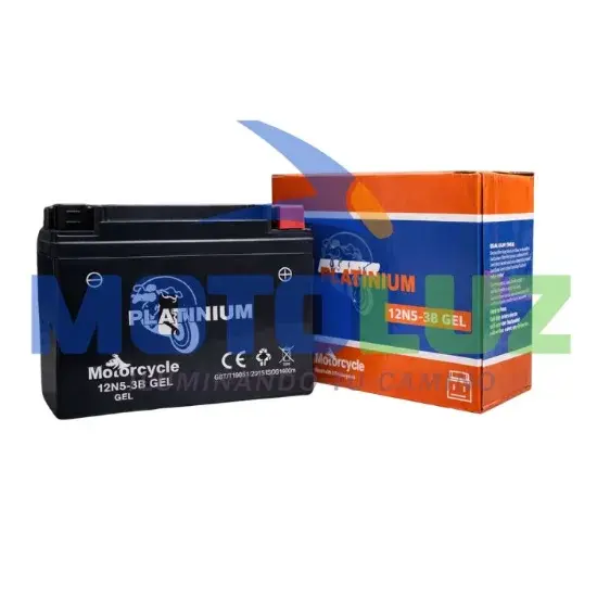 BATERIA 12N5-3B - GEL  - PLATINIUM marca MOTOLUZ para moto | Moto Luz Perú