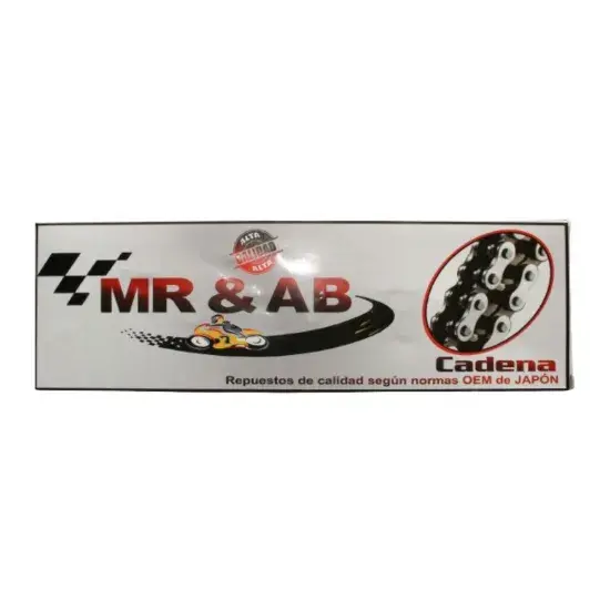 CADENA 142 DIENTES PASO 428 (MR&AB) marca MOTOLUZ para moto | Moto Luz Perú