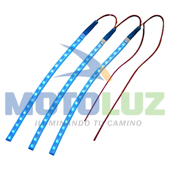 CINTA LED AZUL CORREDIZA 30 CM PARA MOTO marca MOTOLUZ para moto | Moto Luz Perú
