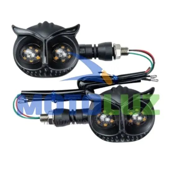 DIRECCIONALES BUHO I12 AMBAR Y AZUL 12V marca MOTOLUZ para moto | Moto Luz Perú