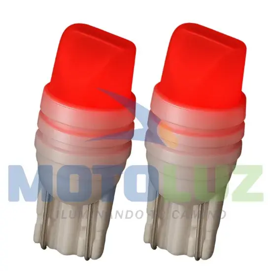 FOCO LAGRIMA T10 LOZA CORTADORA - ROJO marca MOTOLUZ para moto | Moto Luz Perú
