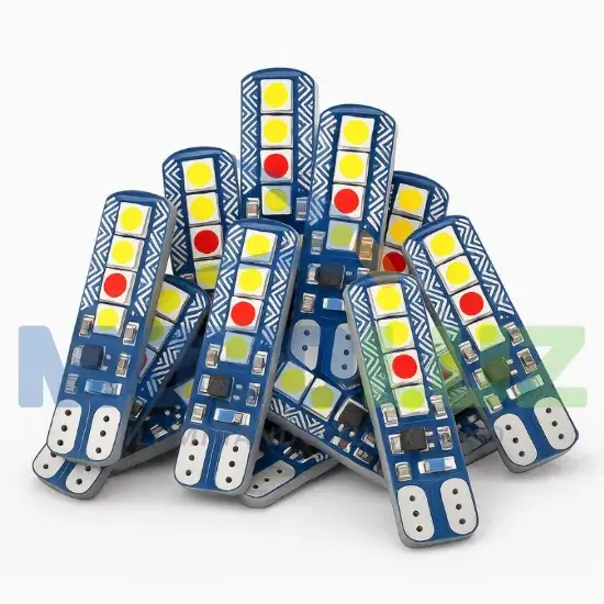 FOCO T10 LED MULTICOLOR SILICONADO marca MOTOLUZ para moto | Moto Luz Perú