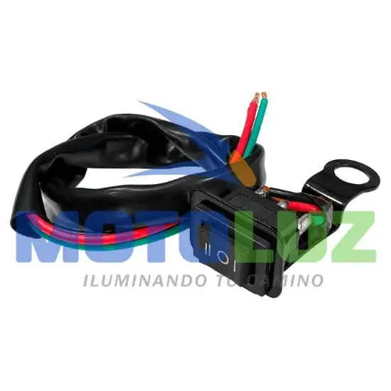 INTERRUPTOR 3 GOLPES BASE ESPEJO C141 marca MOTOLUZ para moto | Moto Luz Perú
