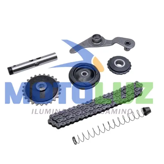 KIT DE PIÑONES CON TENSORES Y CADENILLA C100/110 marca MOTOLUZ para moto | Moto Luz Perú
