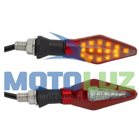 DIRECCIONALES GDBS - 005 - ROJO marca MOTOLUZ para moto | Moto Luz Perú