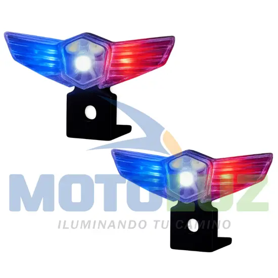 FARITOS AVIONCITO LED MULTICOLOR PARA MOTO 12V marca MOTOLUZ para moto | Moto Luz Perú