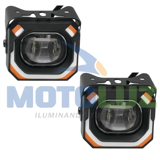 EXPLORADORAS LED CON DOBLE ARO DE ÁNGEL BLANCO Y ÁMBAR marca MOTOLUZ para moto | Moto Luz Perú