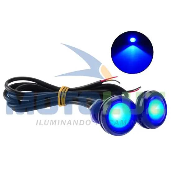 OJOS DE AGUILA LED AZUL PARA MOTO – LUZ FIJA Y CORTADORA 12V marca MOTOLUZ para moto | Moto Luz Perú