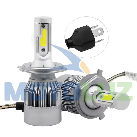 PAR DE FOCOS LED H4 C6 PARA MOTO marca MOTOLUZ para moto | Moto Luz Perú