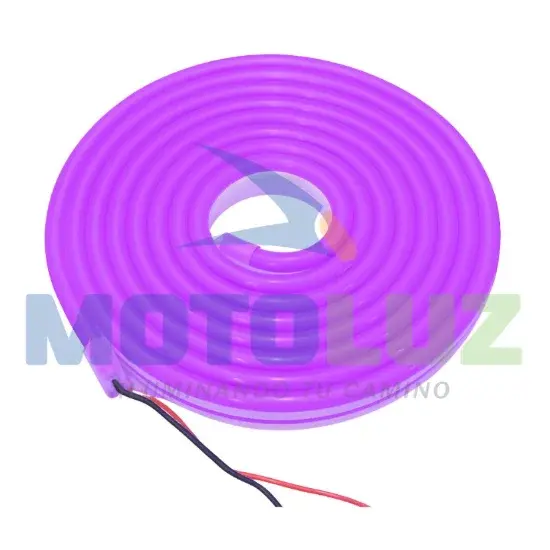 ROLLO DE CINTA NEON DE 5 METROS - LILA -12V marca MOTOLUZ para moto | Moto Luz Perú