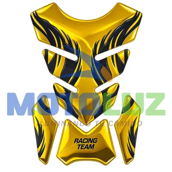 STICKER 3D RESINADO PARA TANQUE DE GASOLINA AMARILLO marca MOTOLUZ para moto | Moto Luz Perú