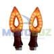 Vista 1 de PAR DIRECCIONALES PICARON MTZ610 / AMBAR 12V | Moto Luz Perú